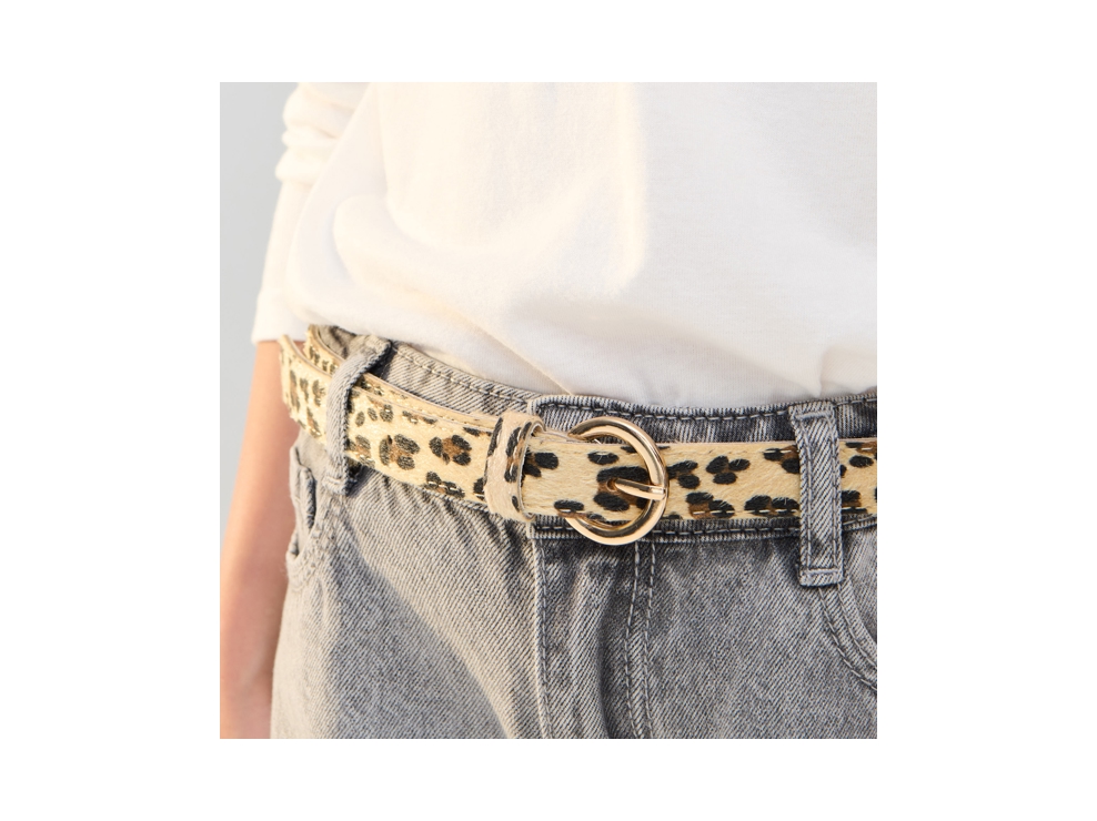 Brauner Leopardengürtel für Mädchen 1