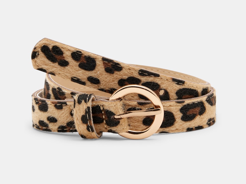 Bruine riem met luipaardmotief voor meisjes 2