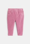 Pantalon velours rose bébé fille