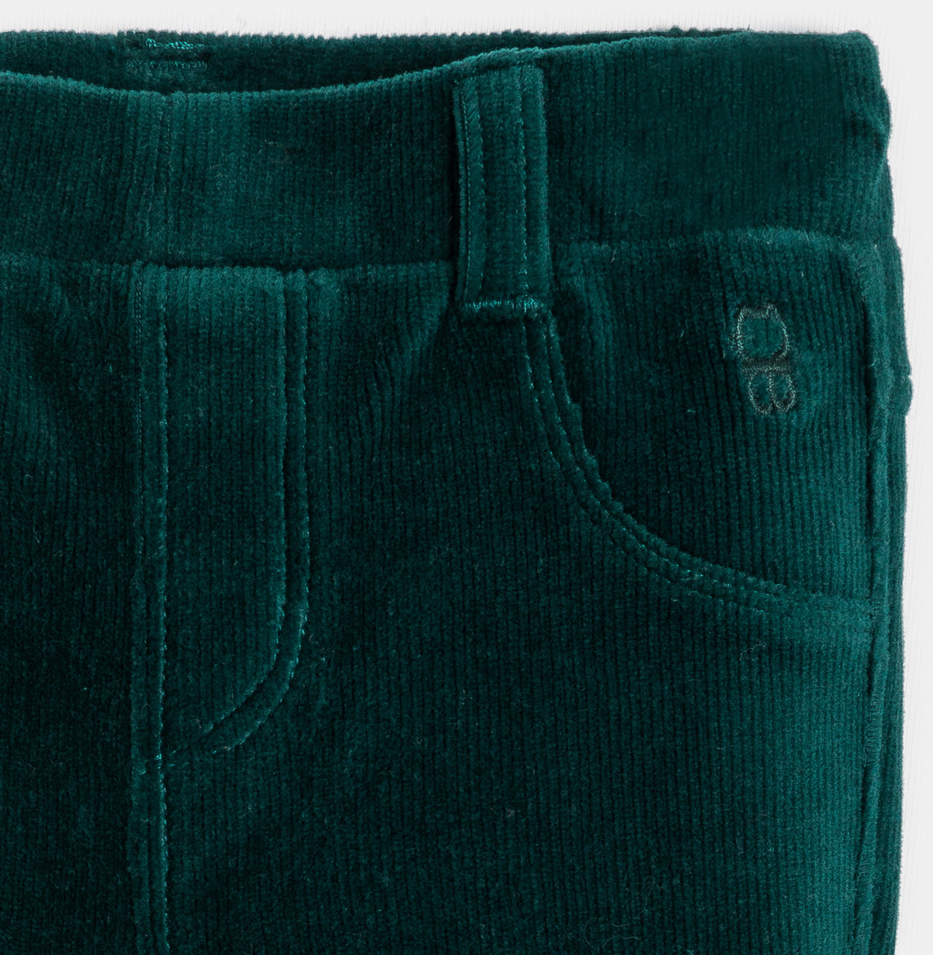 Tamnozelene hlače od baršuna za djevojčice 2