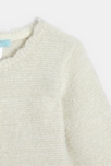Gilet maille tricot doux blanc bébé fille 3