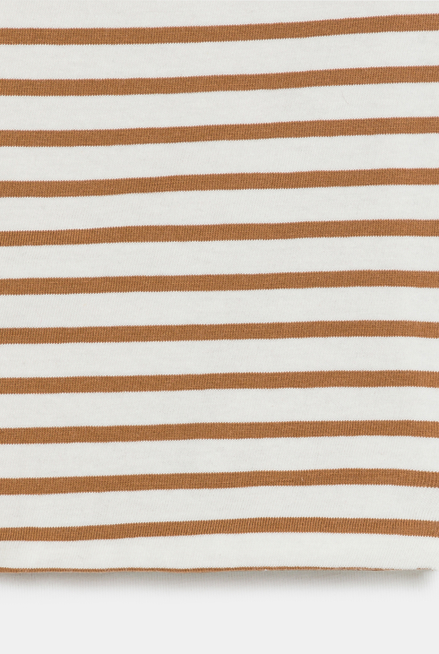 Snood en coton rayé marron Garçon