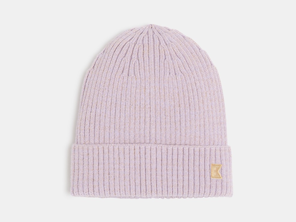 Gerippte Mütze mit Umschlag für Mädchen 1