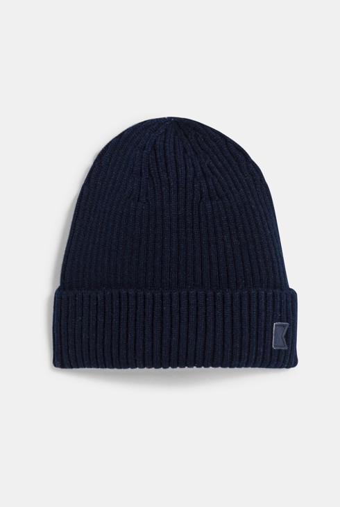 Plava rebrasta kapa s preklopljenim dijelom za dječake 2