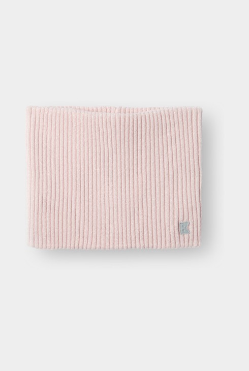 Snood côtelé uni rose Fille 1
