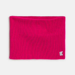 Snood côtelé uni rose Fille 1