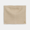 Snood côtelé uni beige Fille