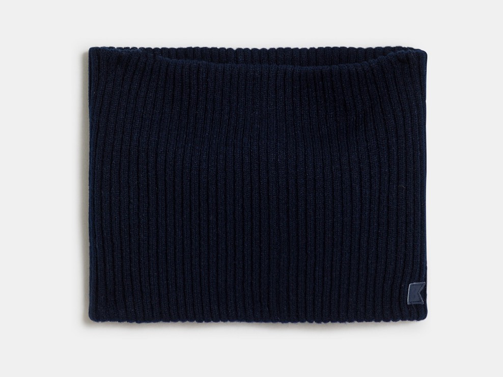 Snood côtelé uni noir Garçon 1