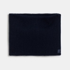 Snood côtelé uni bleu Garçon