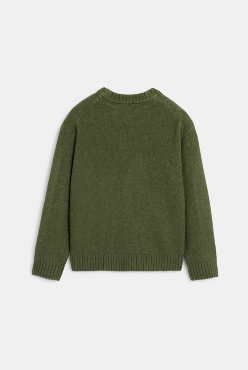 Boy's khaki crew neck jumper 2