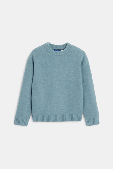 Jersey de cuello redondo azul niño