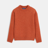 Pull col rond orange Garçon