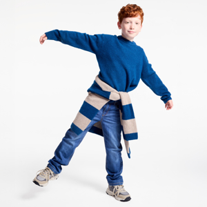 Boy's royal blue crew neck jumper 1