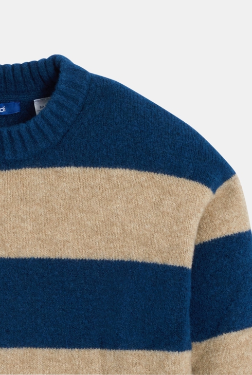 Pull rayé bleu marine Garçon