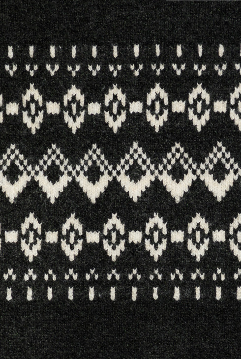 Boy's black Scandi pattern jumper 2