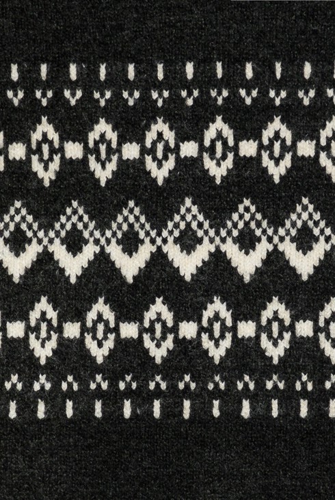 Boy's black Scandi pattern jumper 2