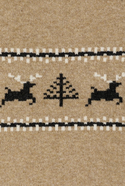 Jersei estampat escandinau beix fosc nen 2