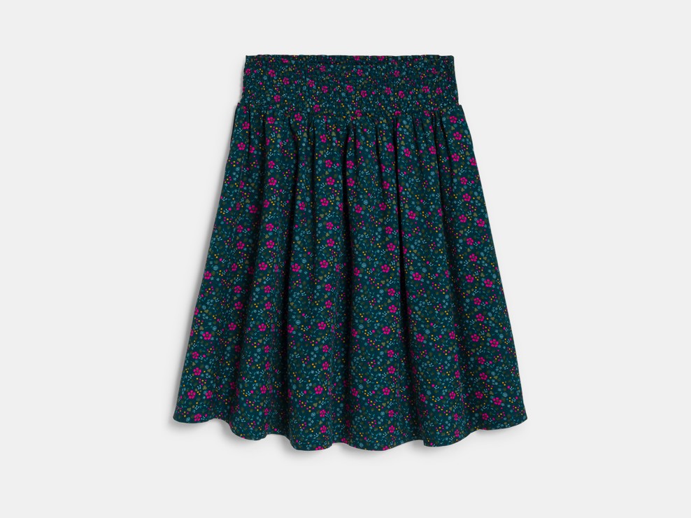 Jupe midi imprimé vert Fille 1