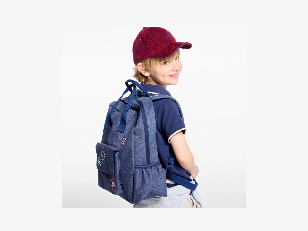 Sac à dos A4 bleu denim Garçon 1