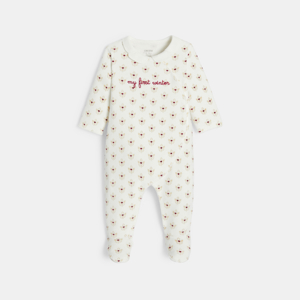 Roze fluwelen pyjamapakje met bloemen voor babymeisjes 1