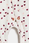 Pelele de terciopelo con coraznoes rosa bebé niña (pack de 2) 5