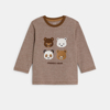 T-shirt manches longues ours marron bébé garçon