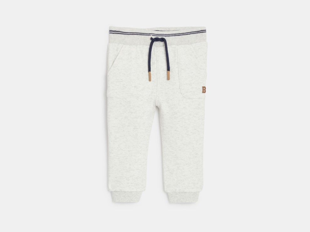 Pantalon de jogging en molleton blanc bébé garçon 1