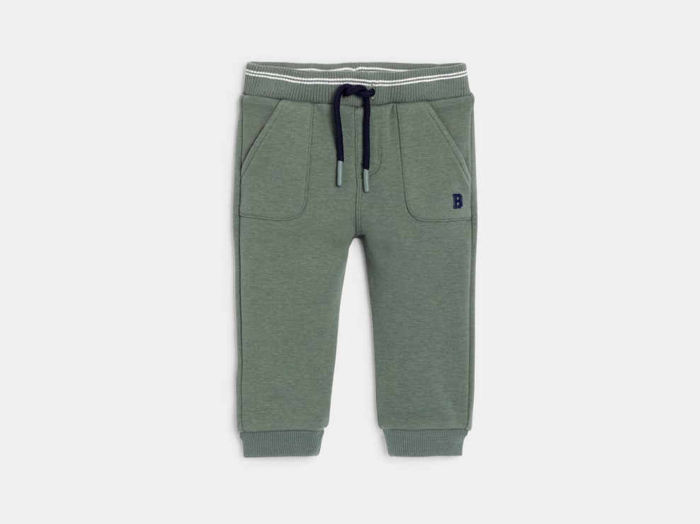 Pantalon de jogging en molleton vert bébé garçon 1