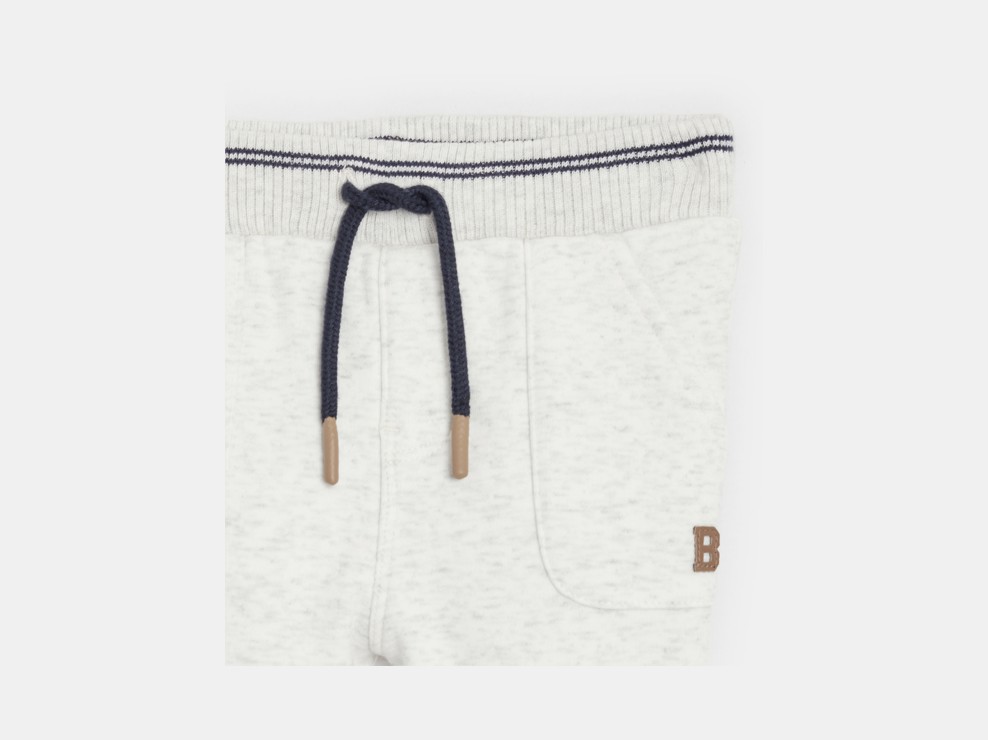 Weiße Jogginghose aus Molton Kleinkind Junge 2