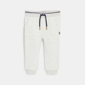 Baby boy's white fleece joggers 1