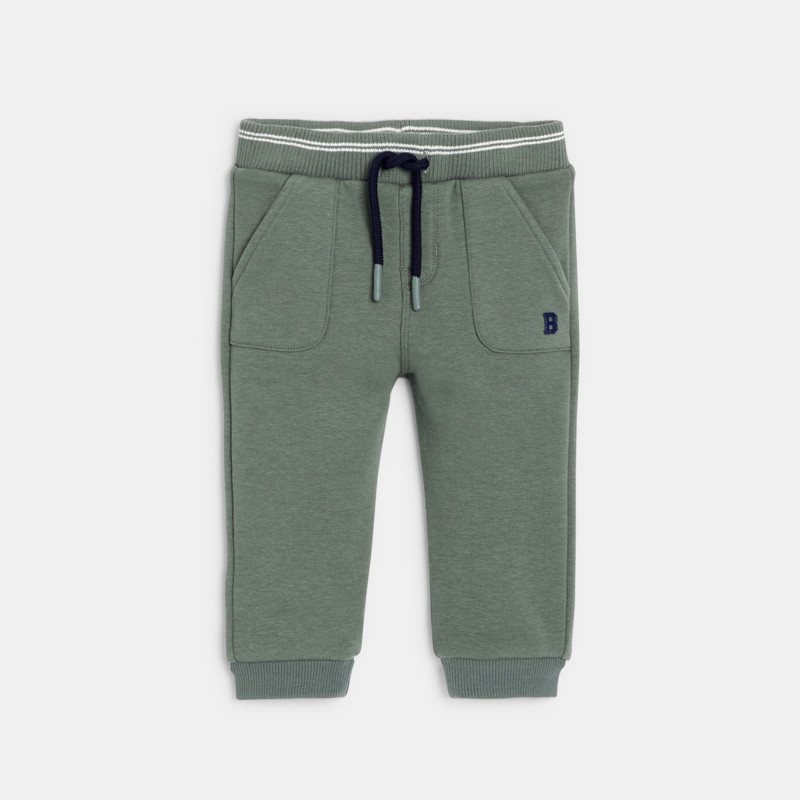 Jogginghose Molton grün Kleinkind Junge