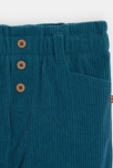 Pantalon velours côtelé taille élastique vert bébé fille 4