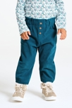 Pantalon velours côtelé taille élastique vert bébé fille 5