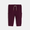 Pantalon jogpant à poches maille bordeaux bébé garçon