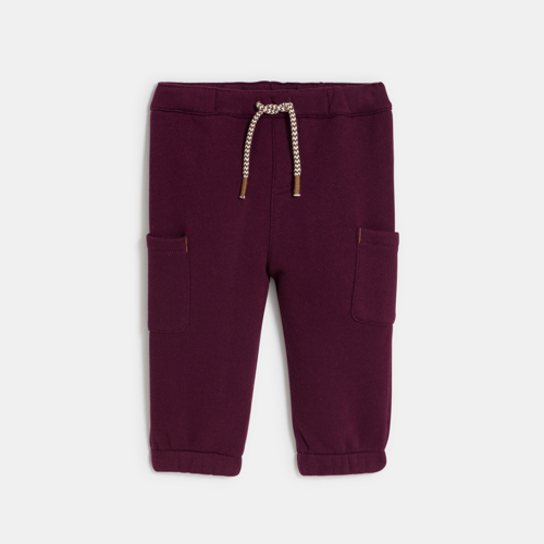Pantalon Jogpant À Poches Maille Bordeaux Bébé Garçon - Violet Mûre - 9M - OBAIBI