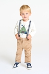 T-shirt nid d'abeille tipi blanc bébé garçon 4