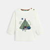 T-shirt nid d'abeille tipi blanc bébé garçon