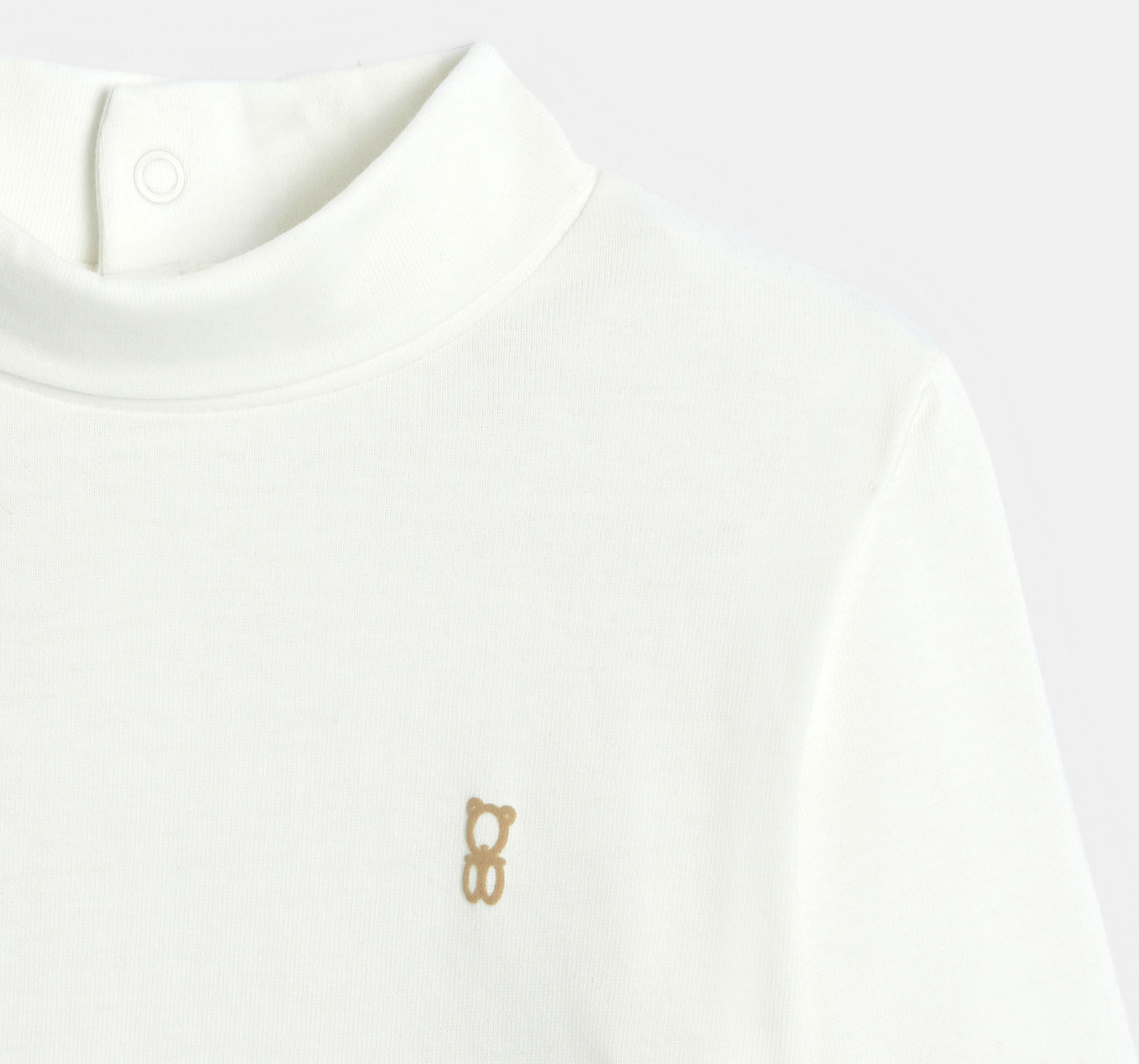 Bijela mornarska majica visokog ovratnika i dugih rukava za dječake 2