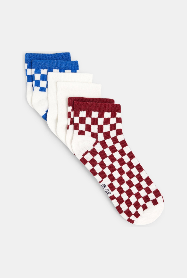 Chaussettes à carreaux (lot de 3) 1