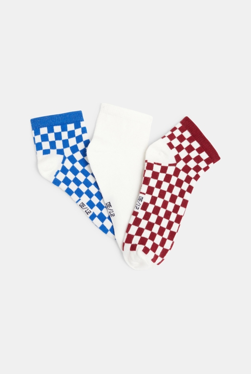 Chaussettes à carreaux (lot de 3)