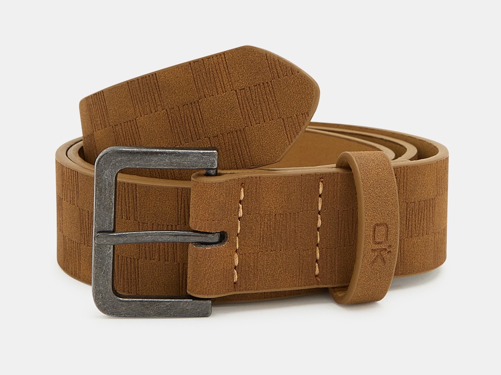 Large ceinture damier marron Garçon 1