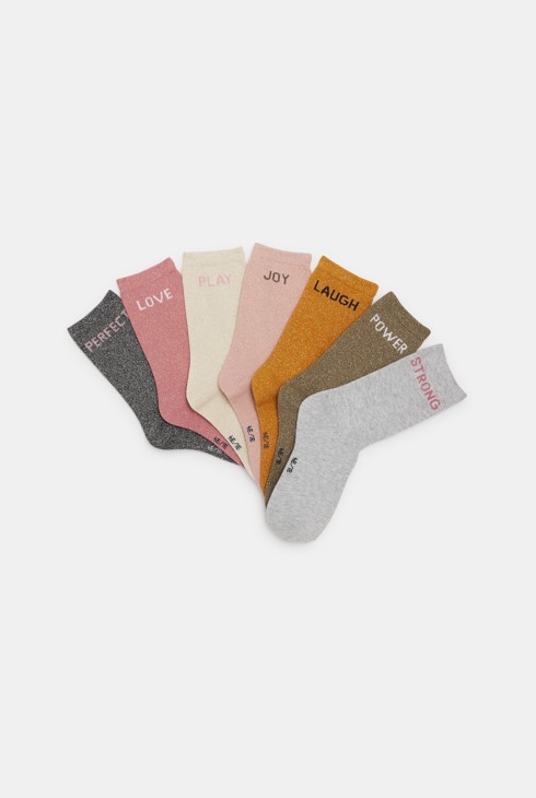 Slogan socks (set of 7) 2