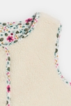 Gilet sans manches réversible sherpa fleuri blanc bébé fille 5
