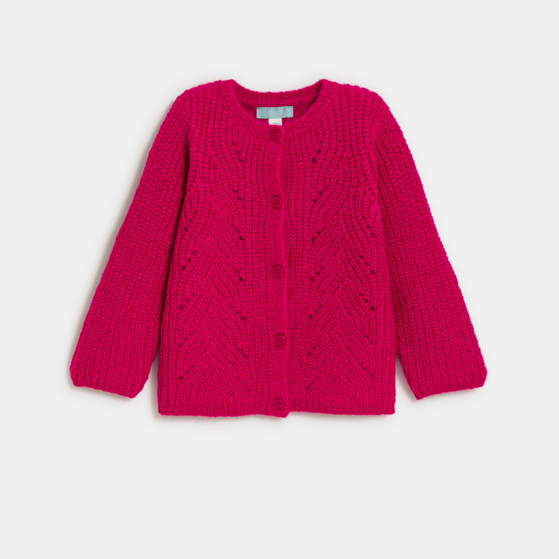 OBAIBI - Gilet maille tricot rouge bébé fille - Fille