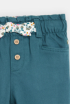 Pantalón sarga de algodón azul bebé niña 3