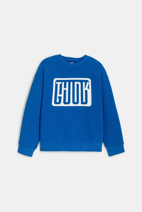 Sweat-shirt à message bleu Garçon