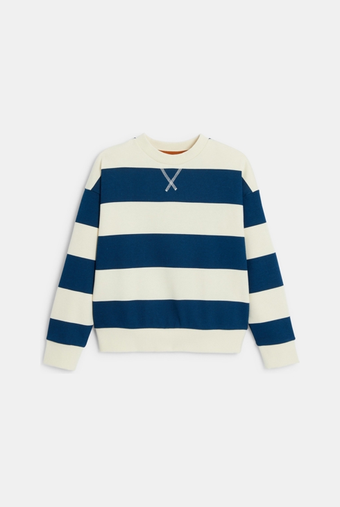 Blauw gestreept sweatshirt voor jongens 2