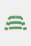 Sweat-shirt rayé vert Garçon