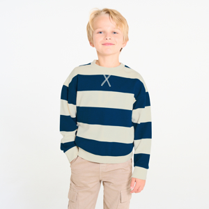 Blauw gestreept sweatshirt voor jongens 1