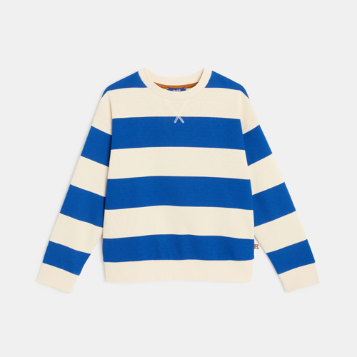 Sweat-shirt Rayé Bleu Garçon - Bleu Moyen - 6A - OKAIDI